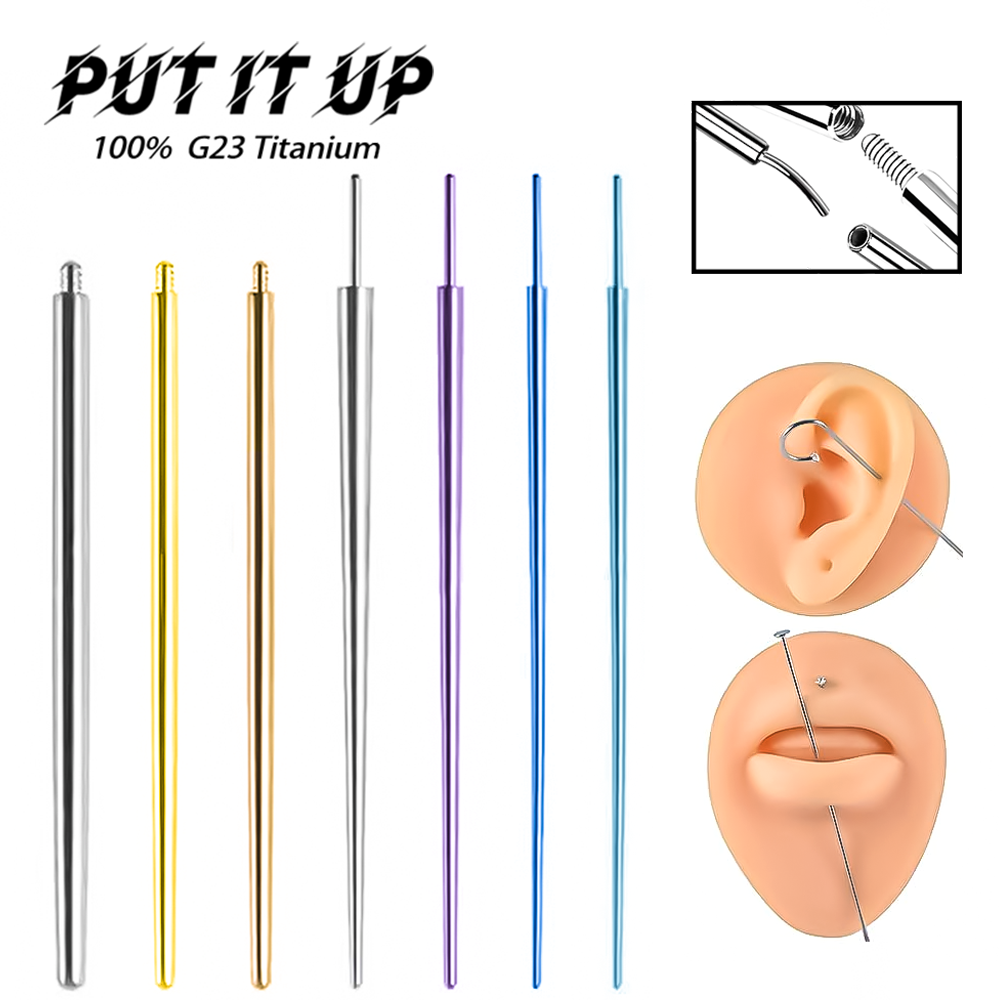 Body Jewelry Implant Grade Titanium - ชุดอุปกรณ์เจาะหู PUTITUP 10 ชิ้น ทำจากไทเทเนียมอัลลอยด์ F136
