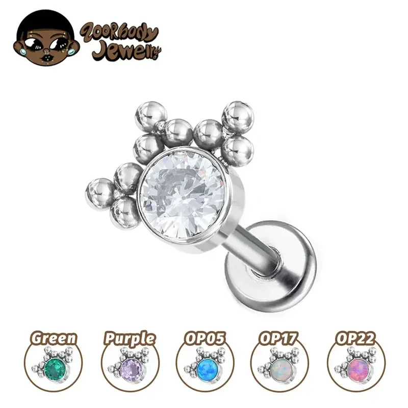 Body Jewelry Implant Grade Titanium - G23 ASTM F136 Implant เกรดไทเทเนียมโอปอล Labret