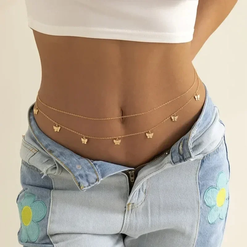 Body Jewelry In Bulk - ใหม่ Charm เซ็กซี่ Double Layer Butterfly