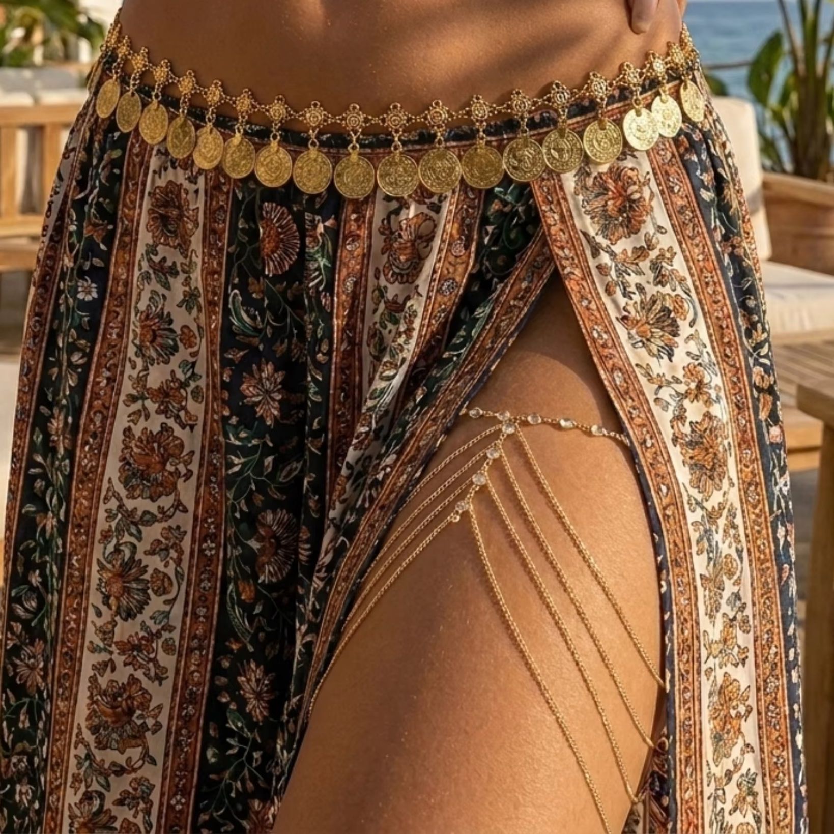 Body Jewelry Leg Chain - โซ่ประดับขาหลายชั้นประดับคริสตัลเซ็กซี่สำหรับผู้หญิง ฤดูร้อน ประดับพู่ยาวรูปปลาดาว เครื่องประดับตกแต่งบิกินี่