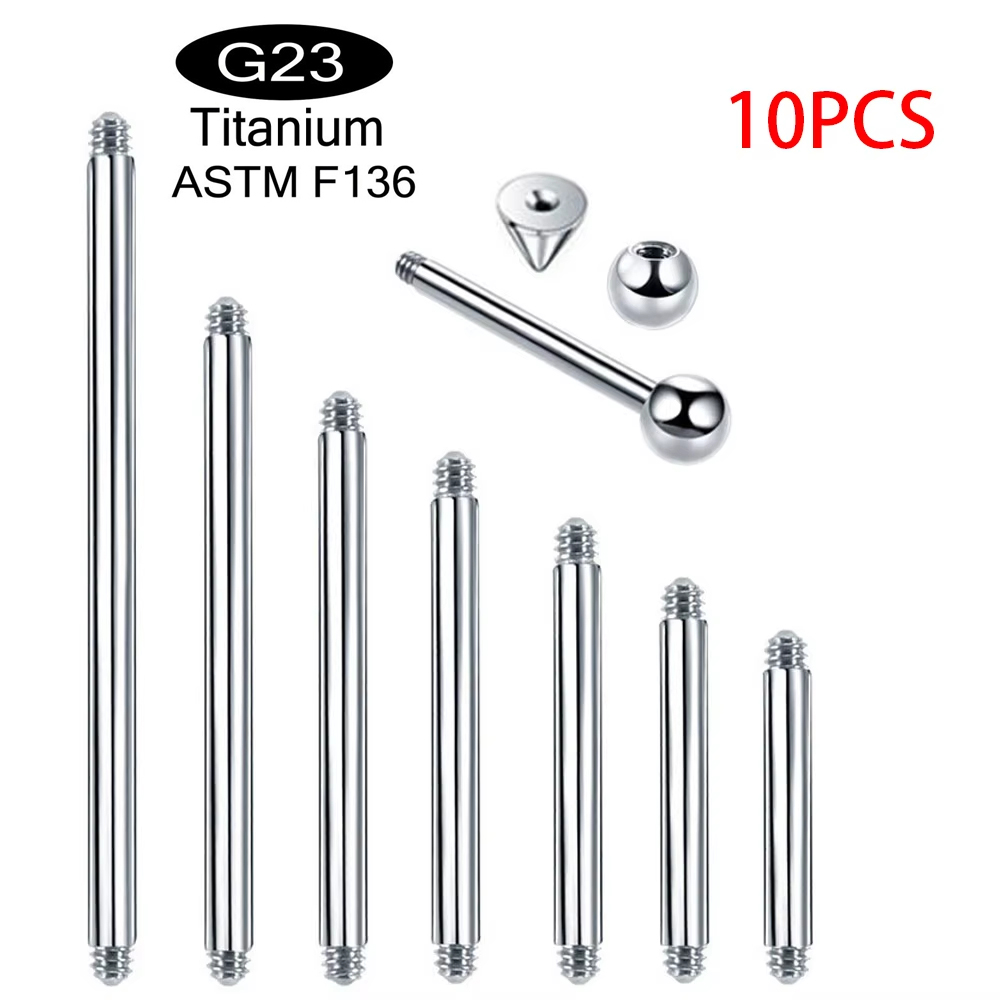 Body Jewelry Implant Grade Titanium - 10 ชิ้น/ล็อต ไทเทเนียมเกรด ASTM F136 สำหรับฝังในร่างกาย