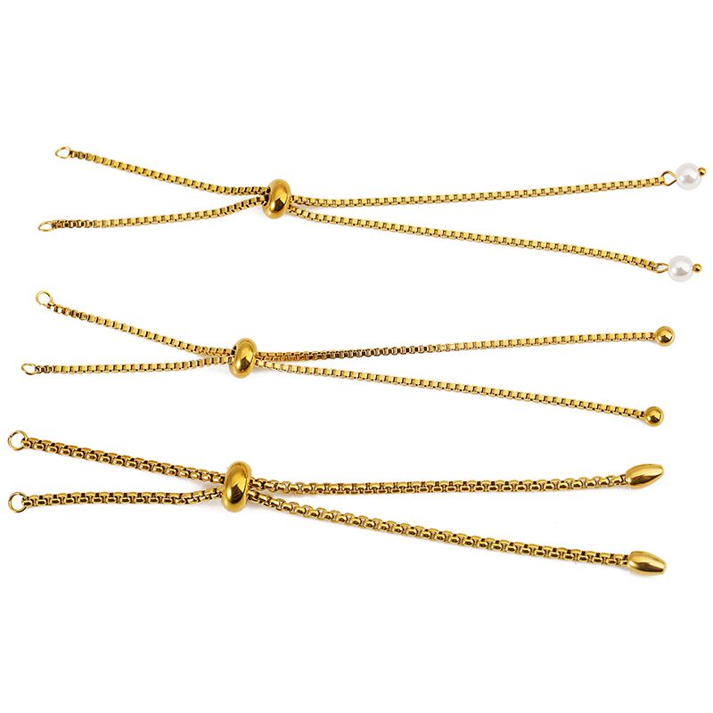 Body Jewelry Organizer - ตัวปรับความยาวสร้อยสแตนเลสแบบลูกปัด 3 ชิ้น พร้อมปลายลูกบอล สำหรับทำสร้อยข้อมือ DIY
