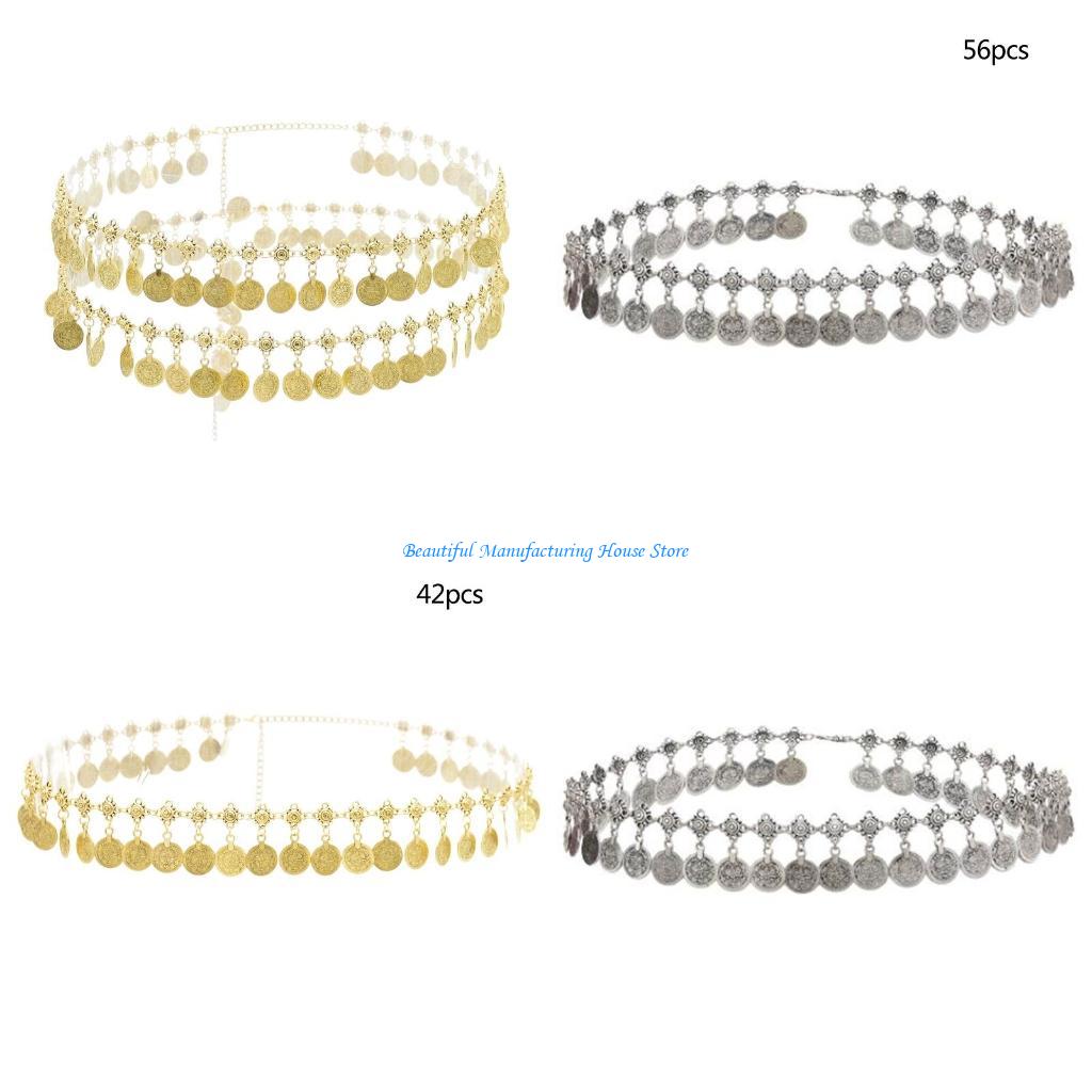 Body Jewelry Indian - E56A เหรียญ Belly Chain ชุดเต้นรำเข็มขัด Body