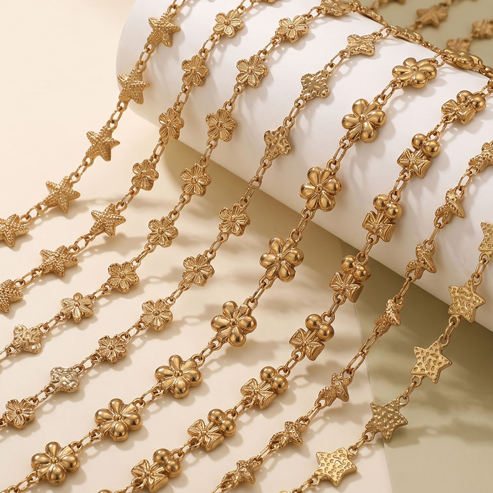 โซ่สแตนเลสสตีลรูปดาวดอกไม้ 1 เ - Body Jewelry In Bulk บทวิจารณ์และราคา