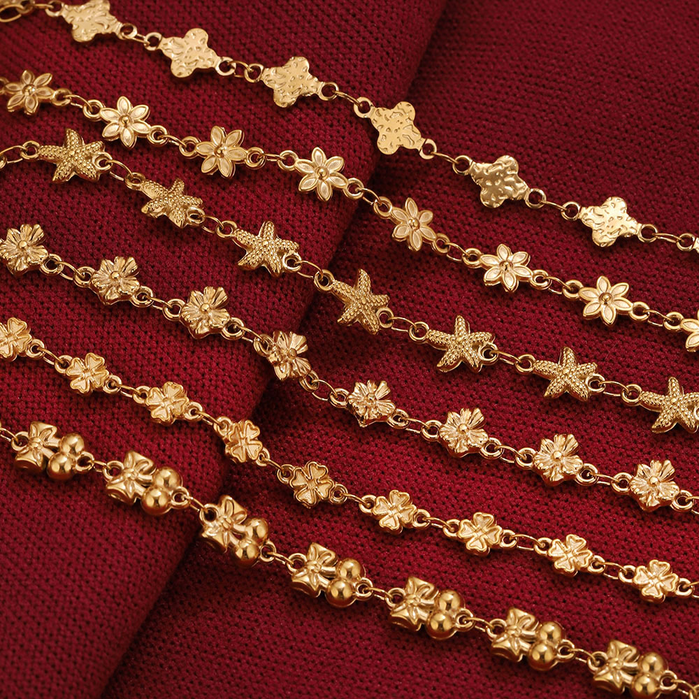 โซ่สแตนเลสสตีลรูปดาวดอกไม้ 1 เ - Body Jewelry In Bulk บทวิจารณ์และราคา