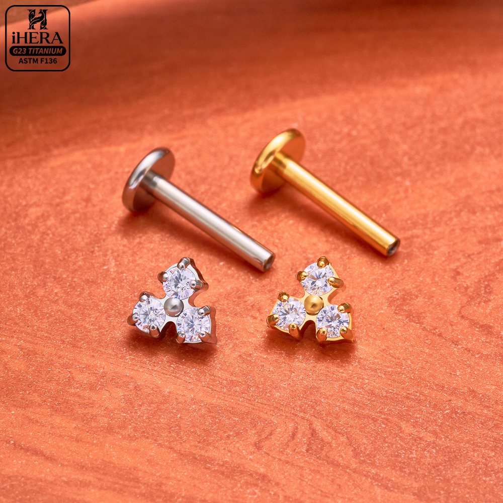 จิวเจาะริมฝีปาก/หู/กระดูกอ่อนร - Flat Back Labret Stud บทวิจารณ์และราคา