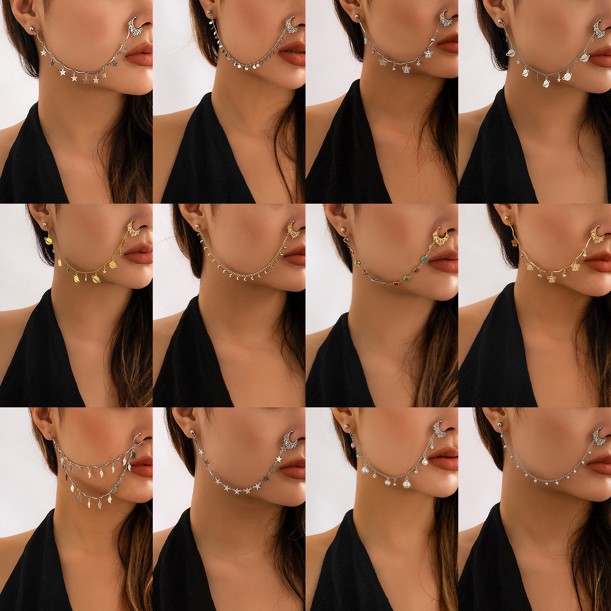 อินเดียสีทองมุกผีเสื้อพู่ต่างห - Body Jewelry Indian บทวิจารณ์และราคา