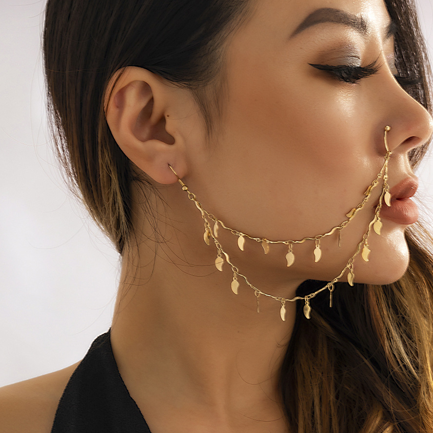 อินเดียสีทองมุกผีเสื้อพู่ต่างห - Body Jewelry Indian บทวิจารณ์และราคา