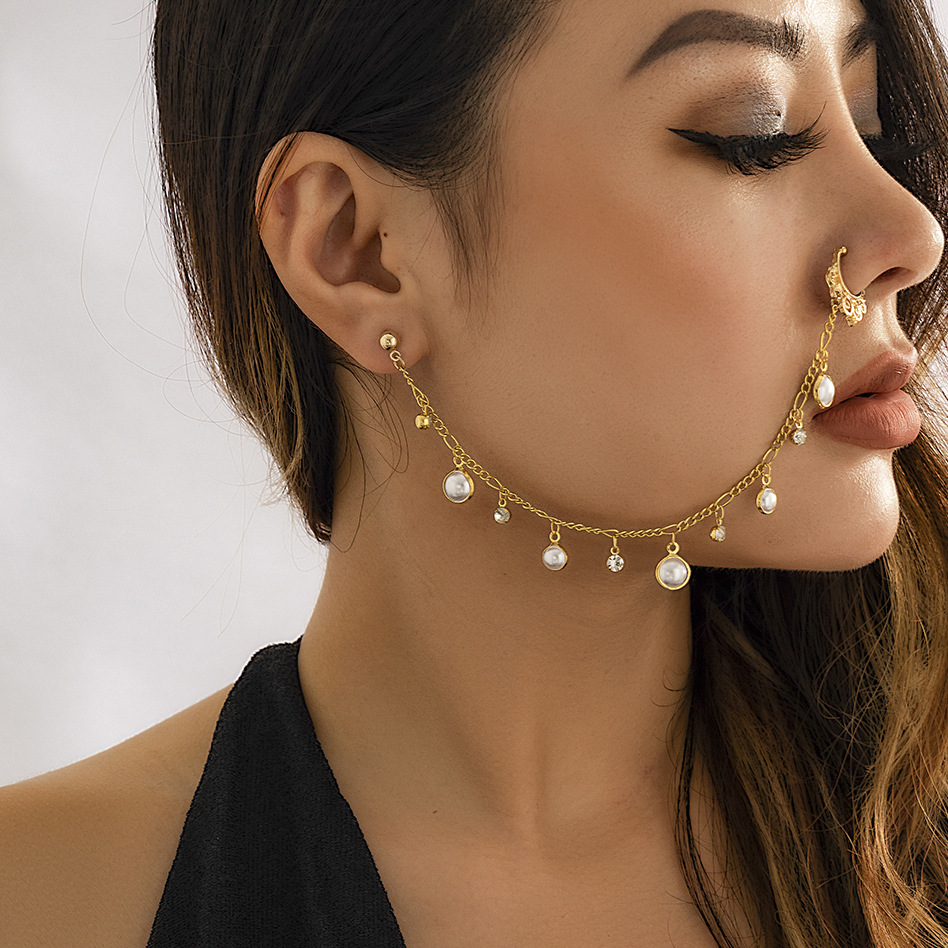อินเดียสีทองมุกผีเสื้อพู่ต่างห - Body Jewelry Indian บทวิจารณ์และราคา