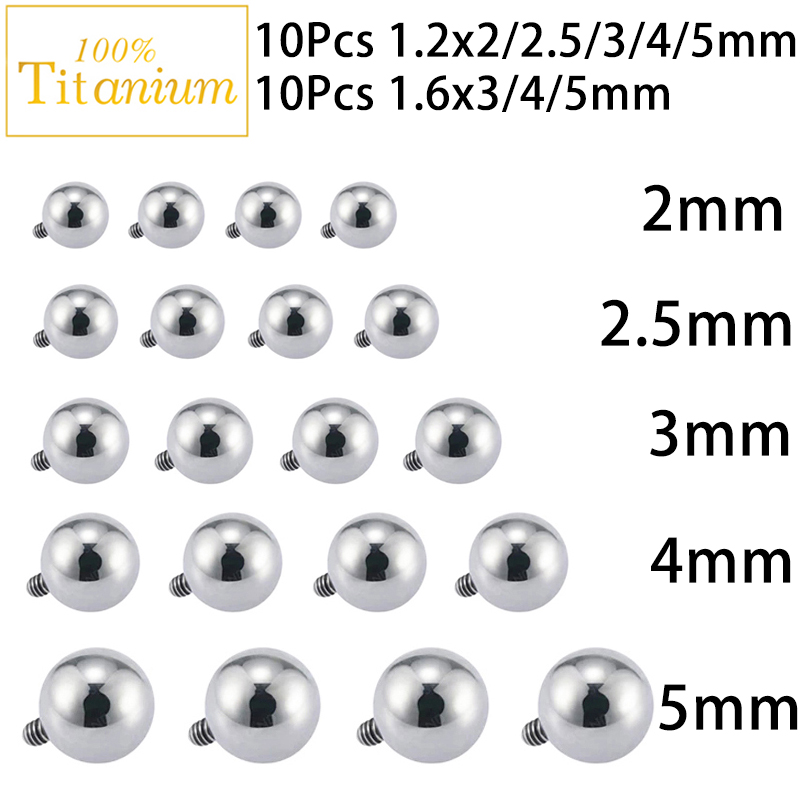 10ชิ้นฝังกระจกไทเทเนียม G23 AS - Body Jewelry Implant Grade Titanium บทวิจารณ์และราคา