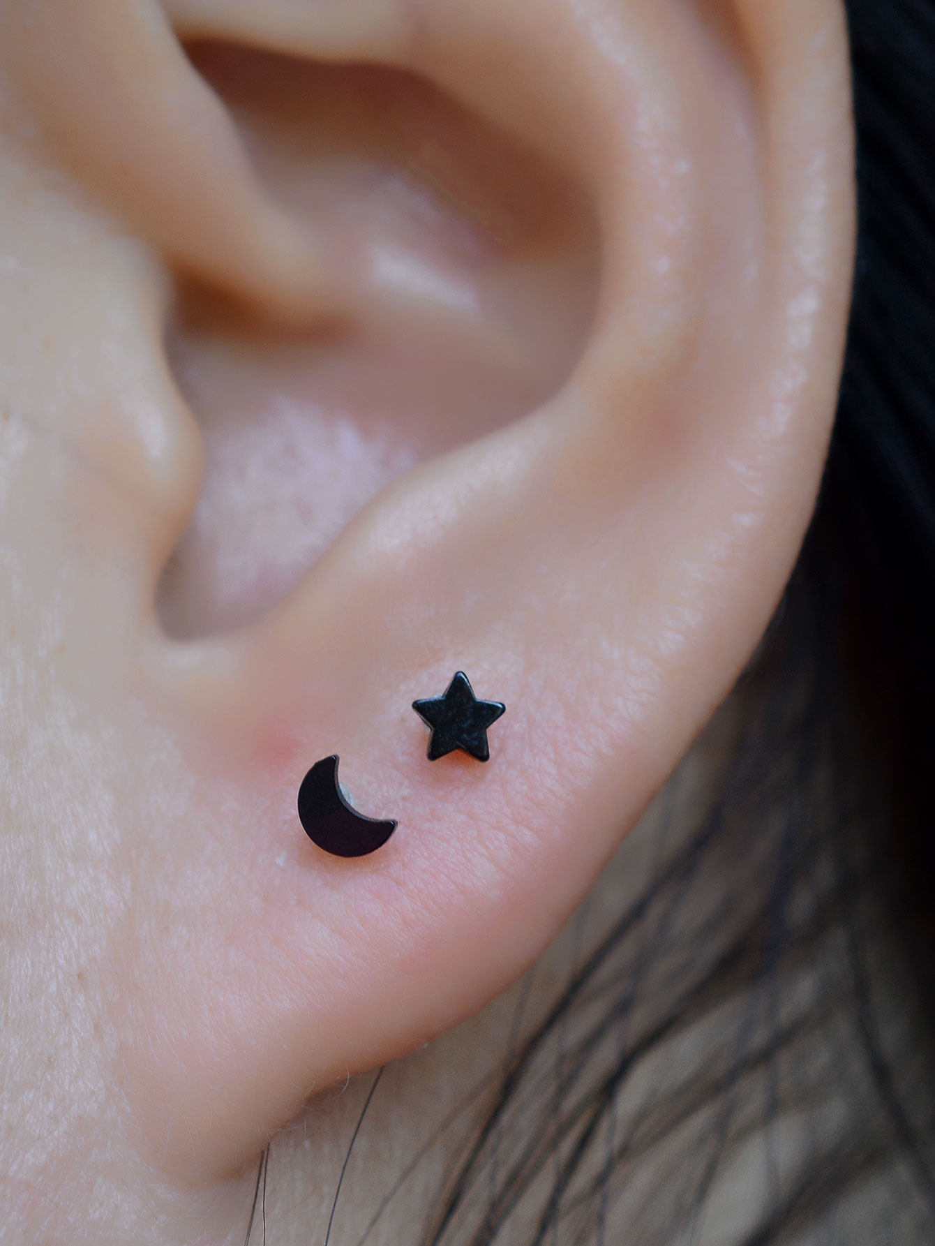 16G เจาะไทเทเนียมเหล็กด้ายภายใ - Flat Back Labret Stud บทวิจารณ์และราคา