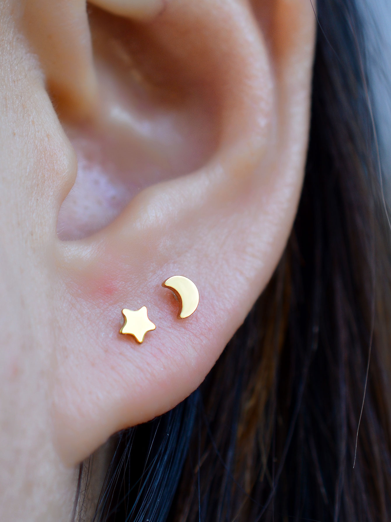 16G เจาะไทเทเนียมเหล็กด้ายภายใ - Flat Back Labret Stud บทวิจารณ์และราคา