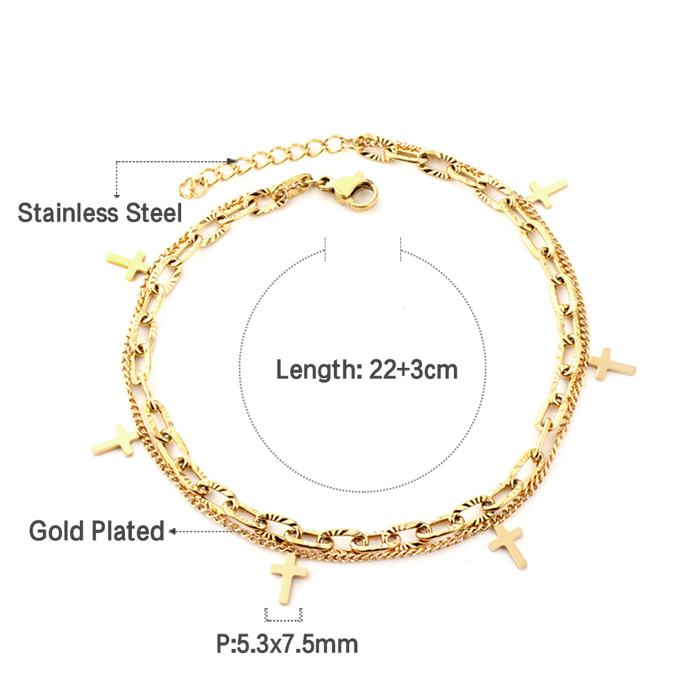 LUXUSTEEL CROSS Double Foot CH - Body Jewelry Leg Chain บทวิจารณ์และราคา