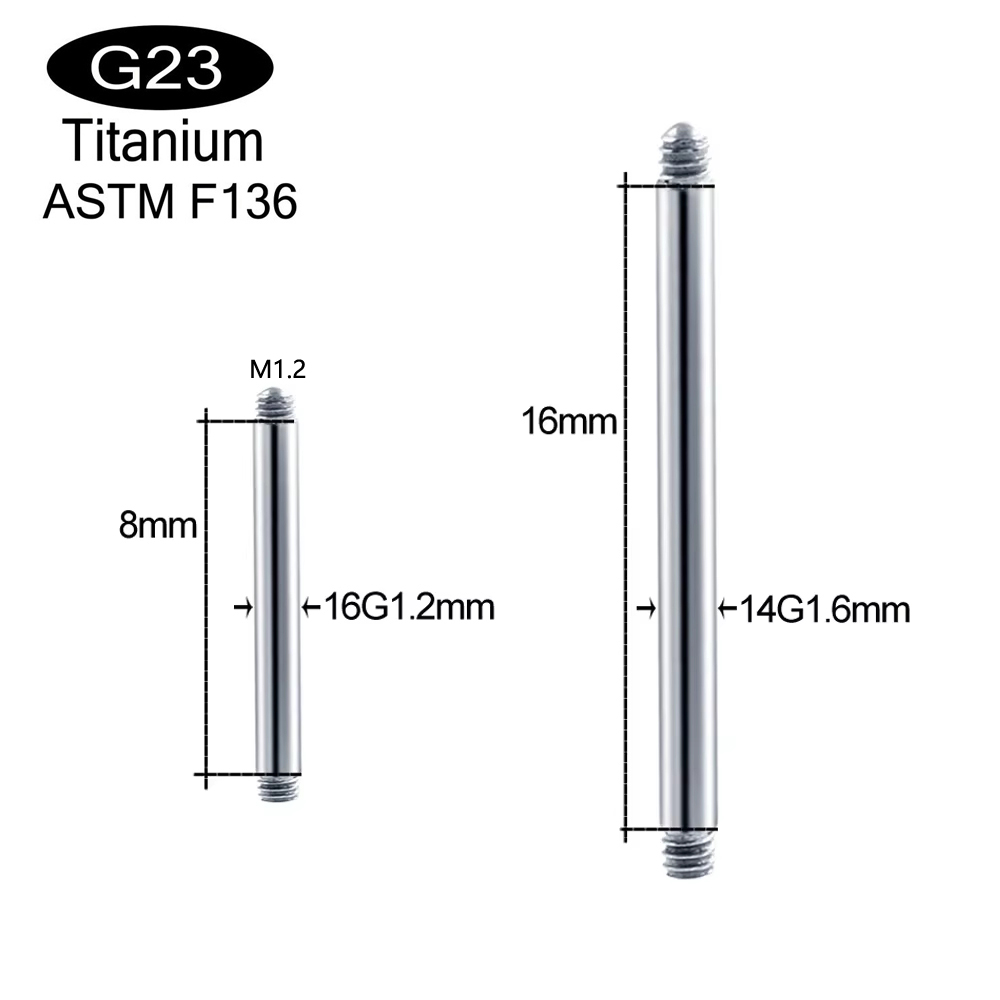 10 ชิ้น/ล็อต ไทเทเนียมเกรด AST - Body Jewelry Implant Grade Titanium บทวิจารณ์และราคา