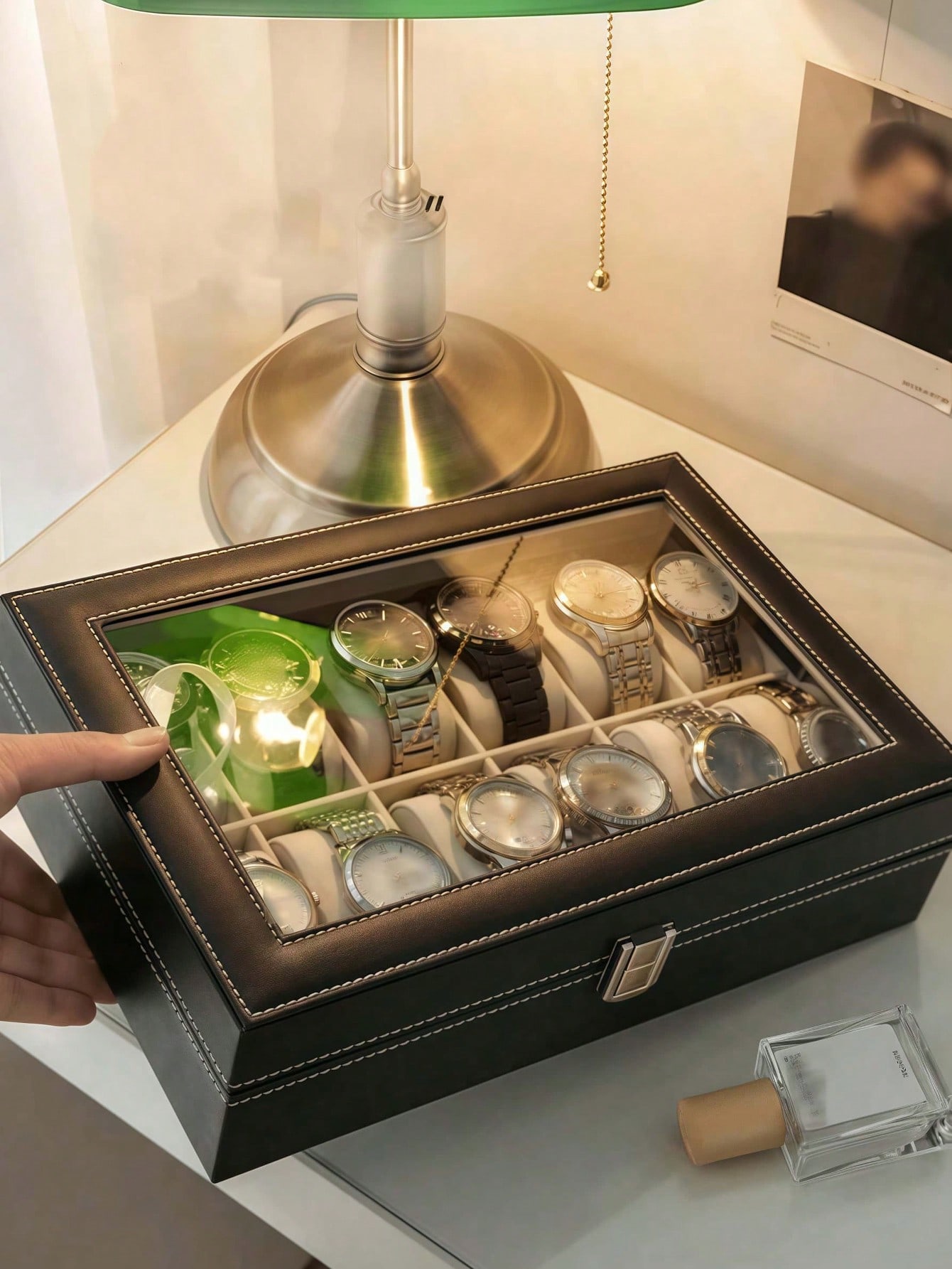 กล่องใส่นาฬิกาหนังพร้อมกุญแจล็ - Body Jewelry Organizer บทวิจารณ์และราคา