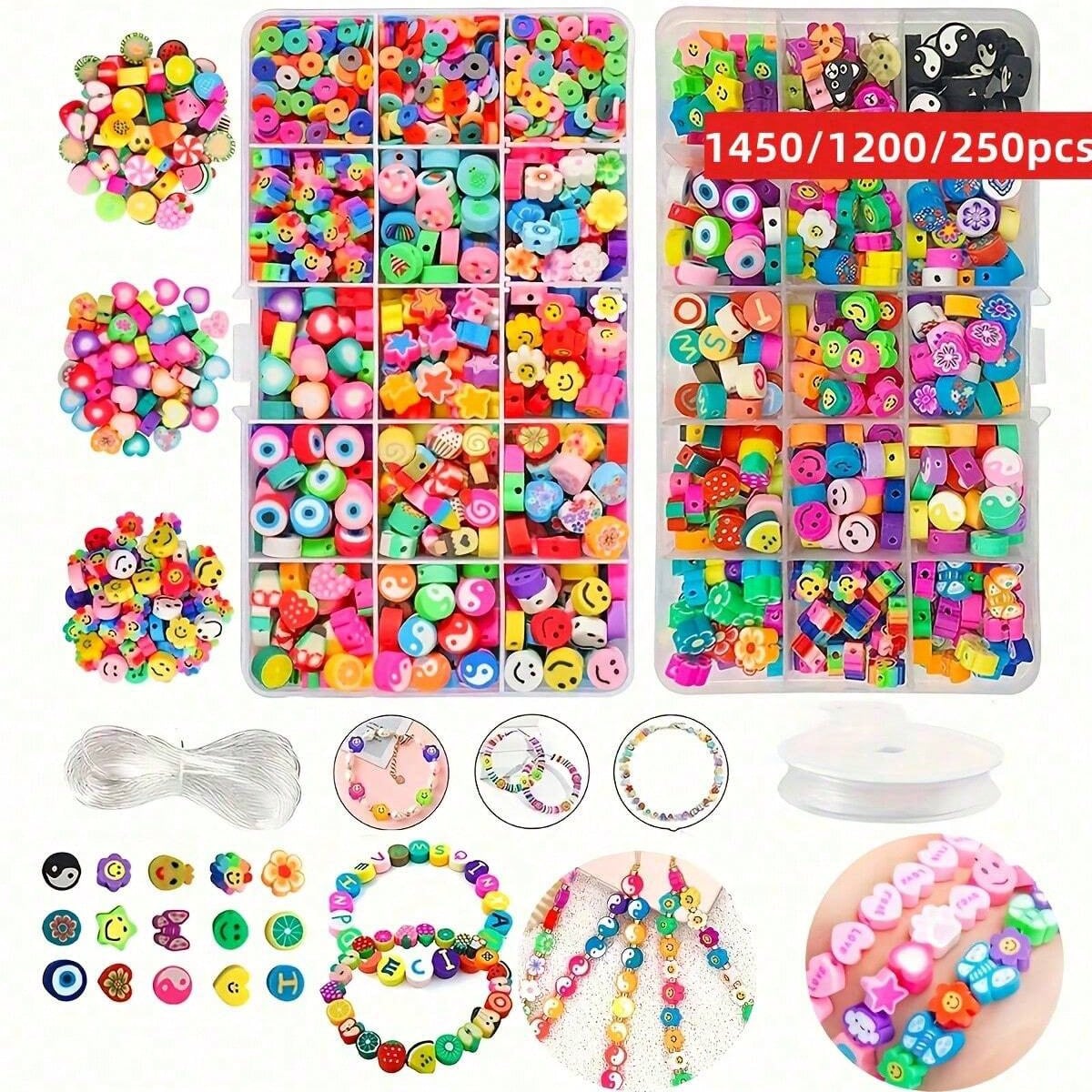 1450/1200/250 ชิ้นชุดลูกปัดดิน - Body Jewelry Organizer บทวิจารณ์และราคา