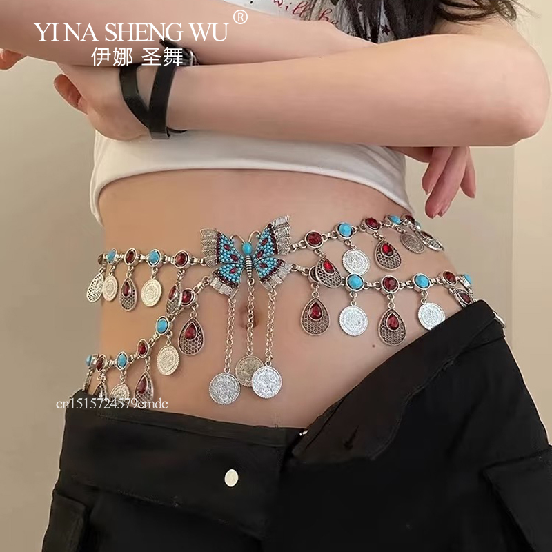 Vintage เหรียญยาวพู่เอวโซ่ Bel - Body Jewelry Indian บทวิจารณ์และราคา