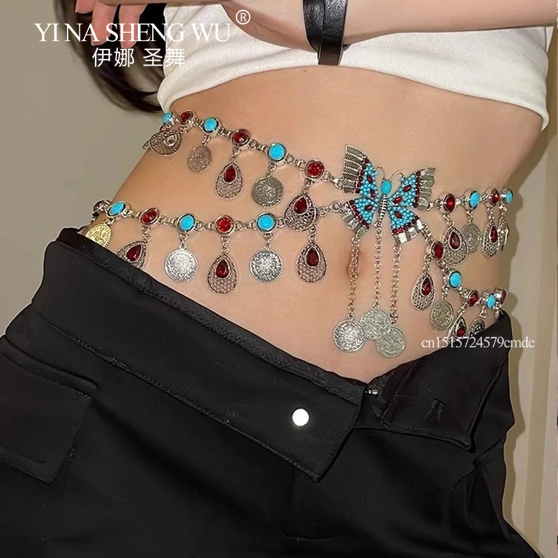 Vintage เหรียญยาวพู่เอวโซ่ Bel - Body Jewelry Indian บทวิจารณ์และราคา