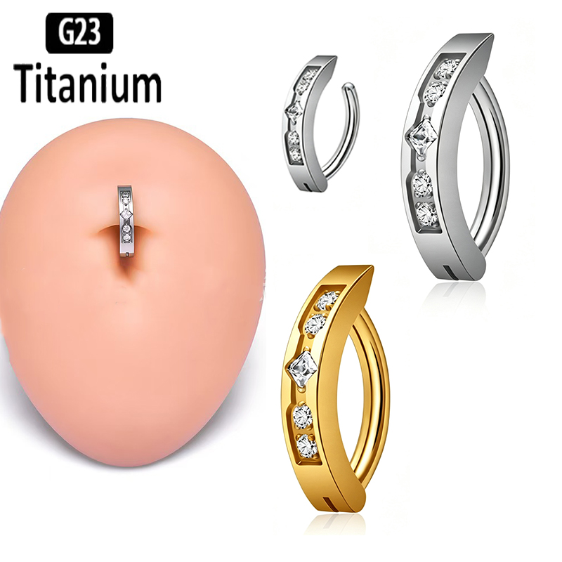 แหวนเจาะสะดือ ไทเทเนียมเกรด AS - Body Jewelry Implant Grade Titanium บทวิจารณ์และราคา