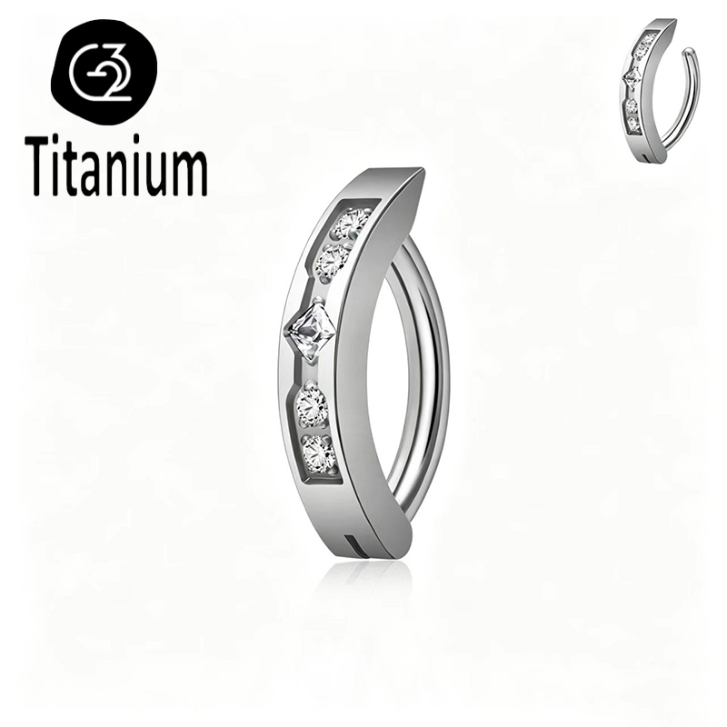 แหวนเจาะสะดือ ไทเทเนียมเกรด AS - Body Jewelry Implant Grade Titanium บทวิจารณ์และราคา