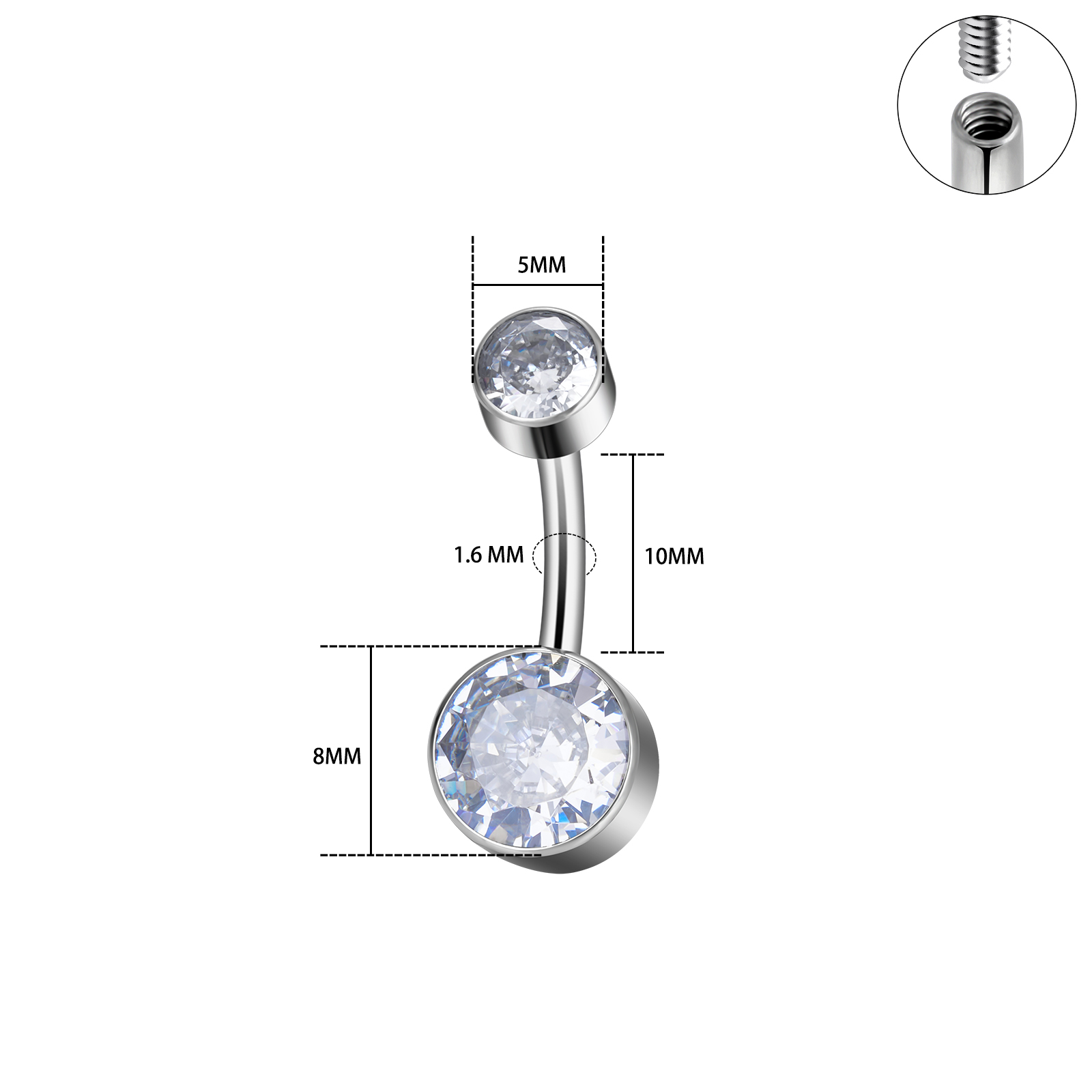 ห่วงเจาะสะดือแบบเซ็กซี่ทำจากไท - Body Jewelry Implant Grade Titanium บทวิจารณ์และราคา
