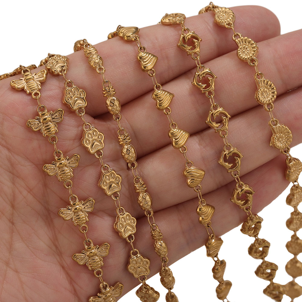 โซ่สแตนเลสเคลือบทอง PVD 1M ลาย - Body Jewelry In Bulk บทวิจารณ์และราคา