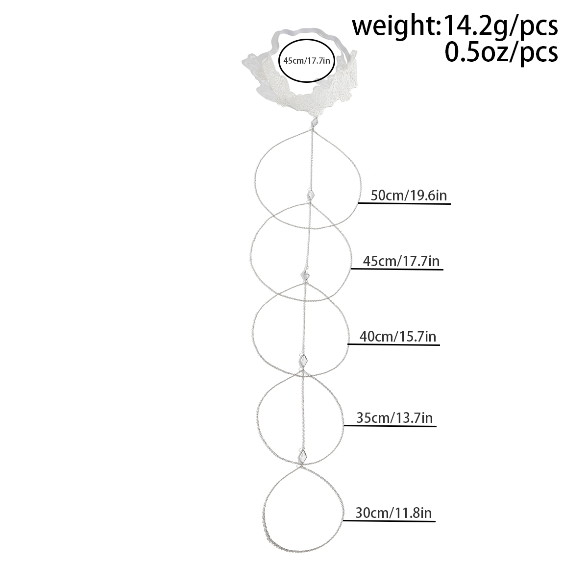 Lacteo สร้อยยาวถึงต้นขาแบบหลาย - Body Jewelry Leg Chain บทวิจารณ์และราคา