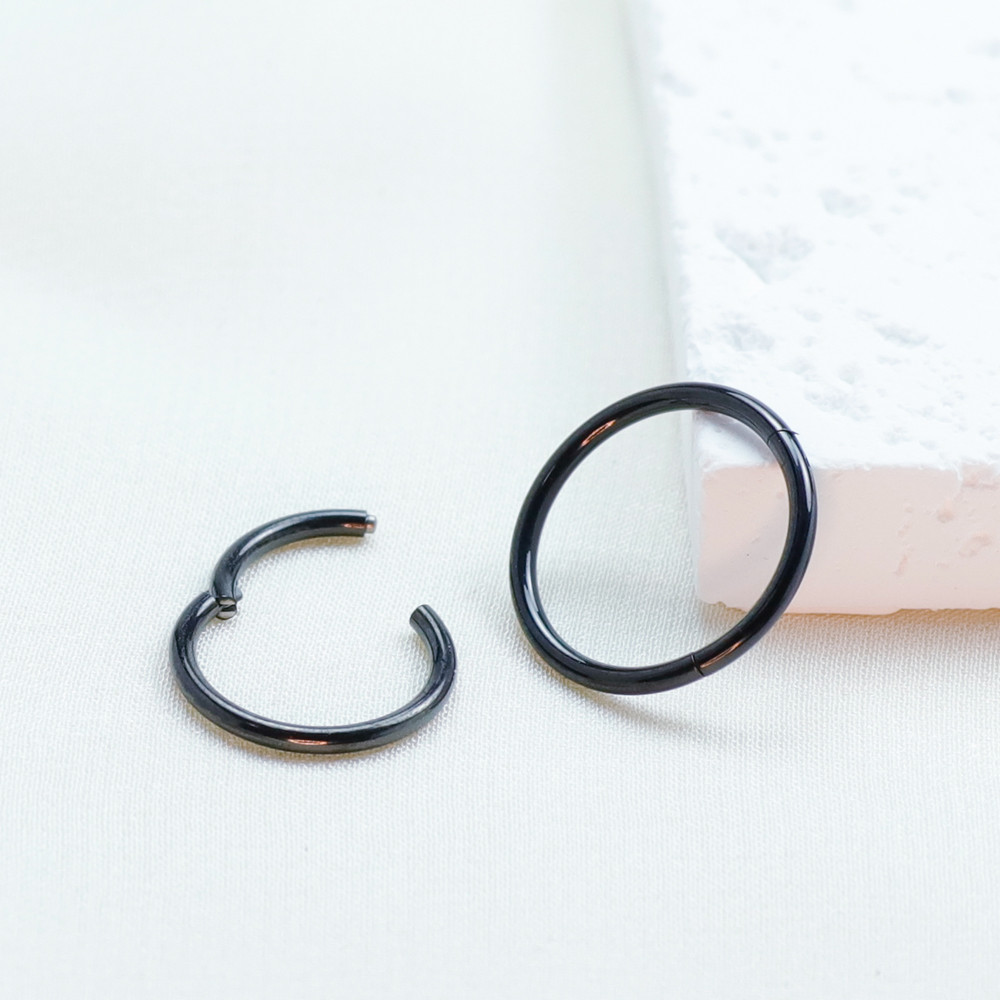 F136 ไทเทเนียมเจาะแหวนจมูกสีดํ - Body Jewelry Implant Grade Titanium บทวิจารณ์และราคา