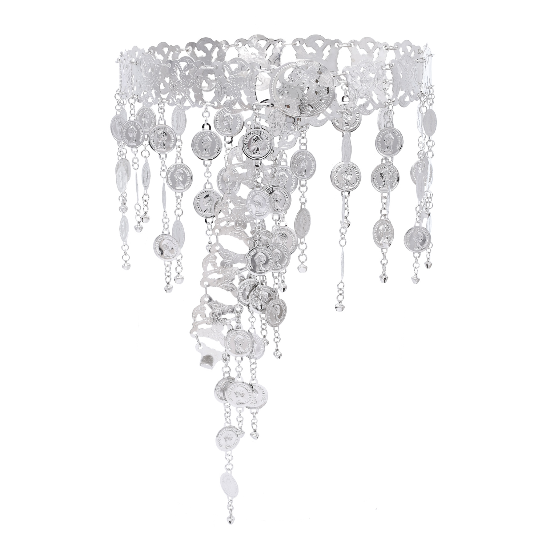 สร้อยคาดเอวประดับพู่สีทองเงินส - Body Jewelry Indian บทวิจารณ์และราคา