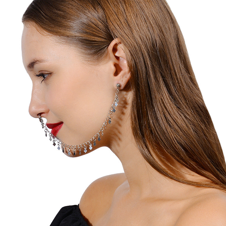 แหวนจมูกโซ่,แผ่นแขวน Hoop-Ear  - Body Jewelry Indian บทวิจารณ์และราคา