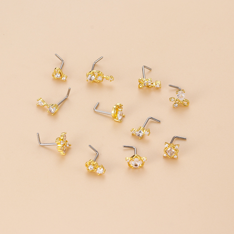 1PC 20G 316L สแตนเลสสตีล CZ Da - Body Jewelry Indian บทวิจารณ์และราคา