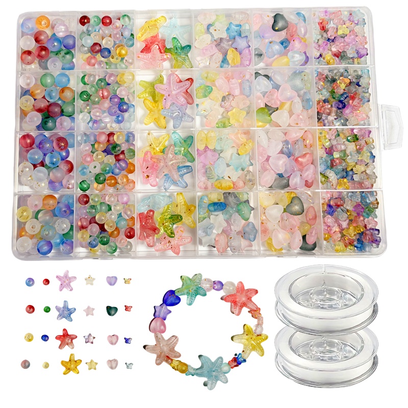 ลูกปัดอะคริลิกแบบหลวมสีทองด้าน - Body Jewelry Organizer บทวิจารณ์และราคา