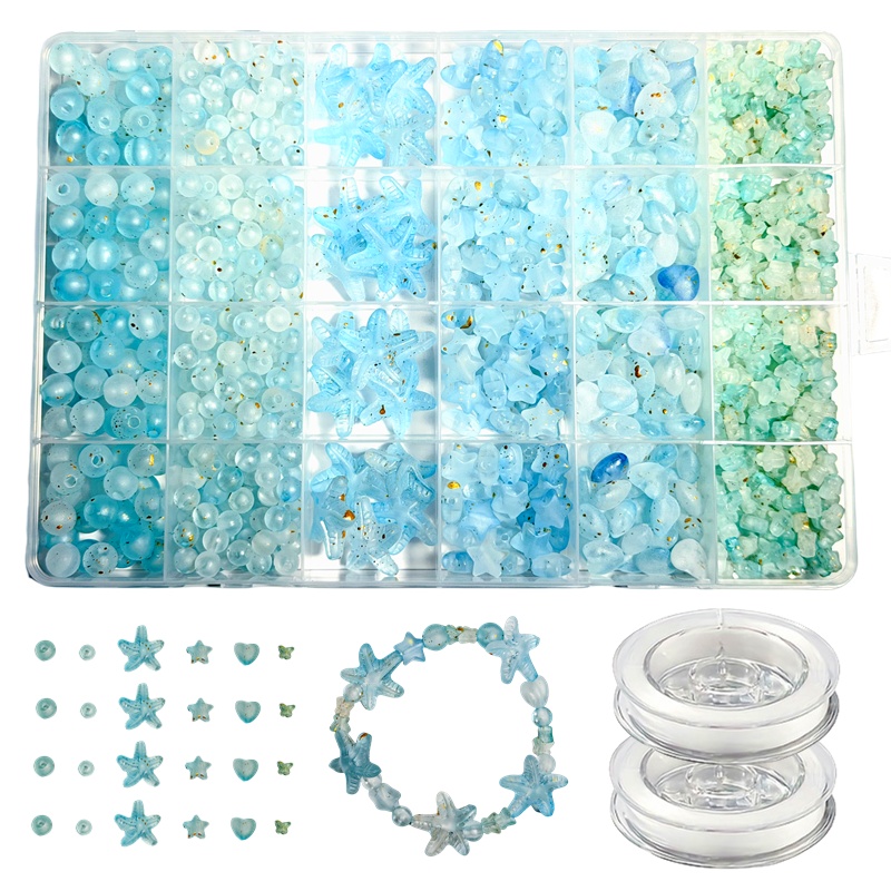 ลูกปัดอะคริลิกแบบหลวมสีทองด้าน - Body Jewelry Organizer บทวิจารณ์และราคา
