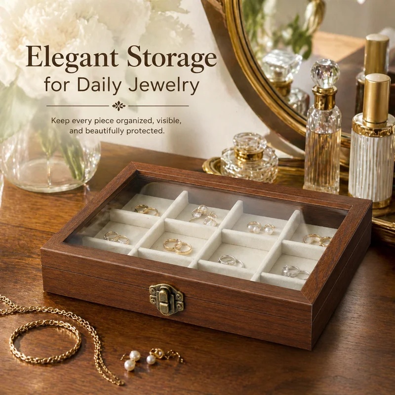 กล่องเก็บเครื่องประดับกำมะหยี่ - Body Jewelry Organizer บทวิจารณ์และราคา