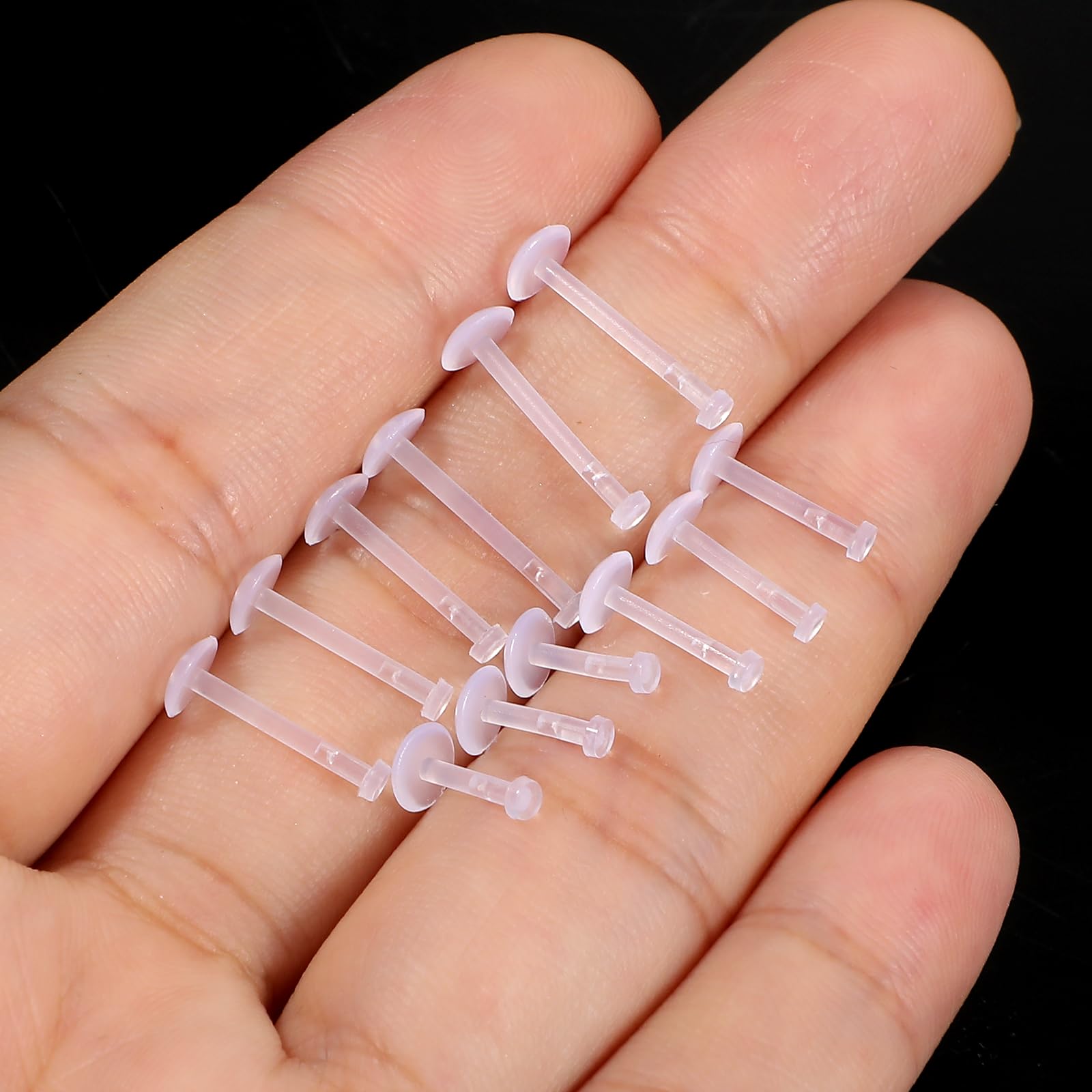 12 ชิ้นแบนกลับชัดเจนต่างหูสำหร - Flat Back Labret Stud บทวิจารณ์และราคา