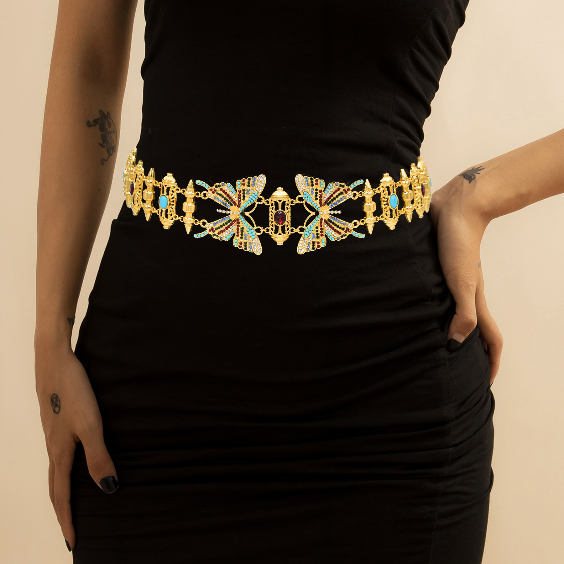 แฟชั่นผีเสื้อเอว Belly Chains  - Body Jewelry Indian บทวิจารณ์และราคา